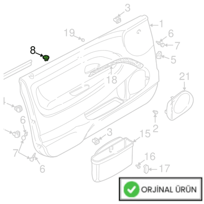Kapı Trim Paneli S40 V40 2000 2004