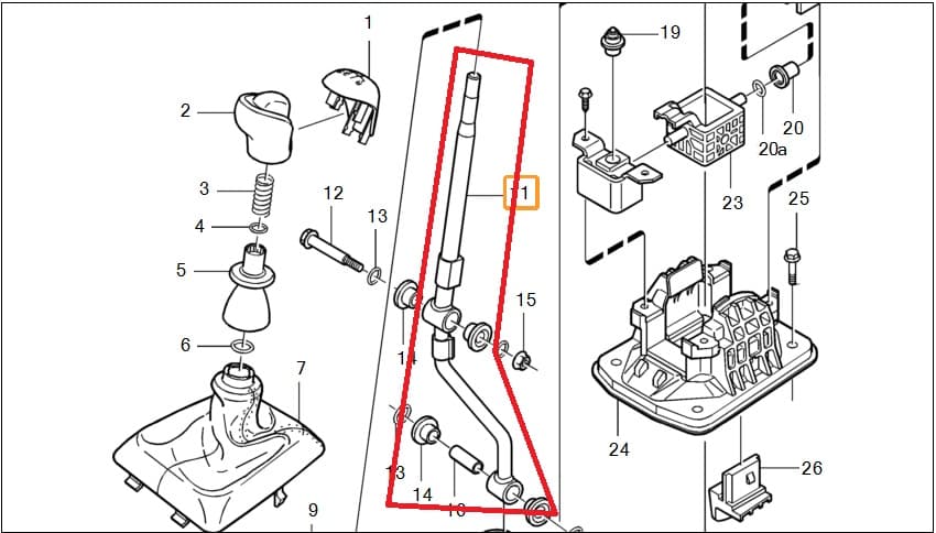 S40 / V40 VİTES KOLU MİLİ