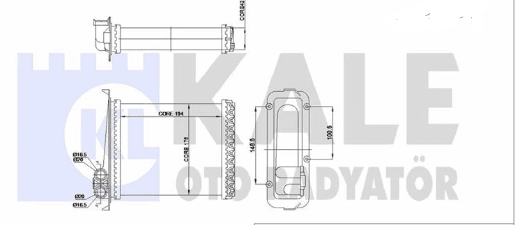 850 V70XC S70 V70 C70 Kalorifer Radyatörü