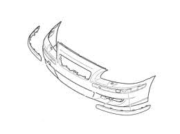 S60 2005-2009 Ön Tampon Bandı Sağ