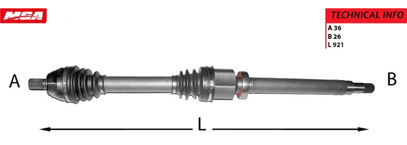 S40 V50 C30 Akis Sağ (Komple) 1.6 Dizel MTX75