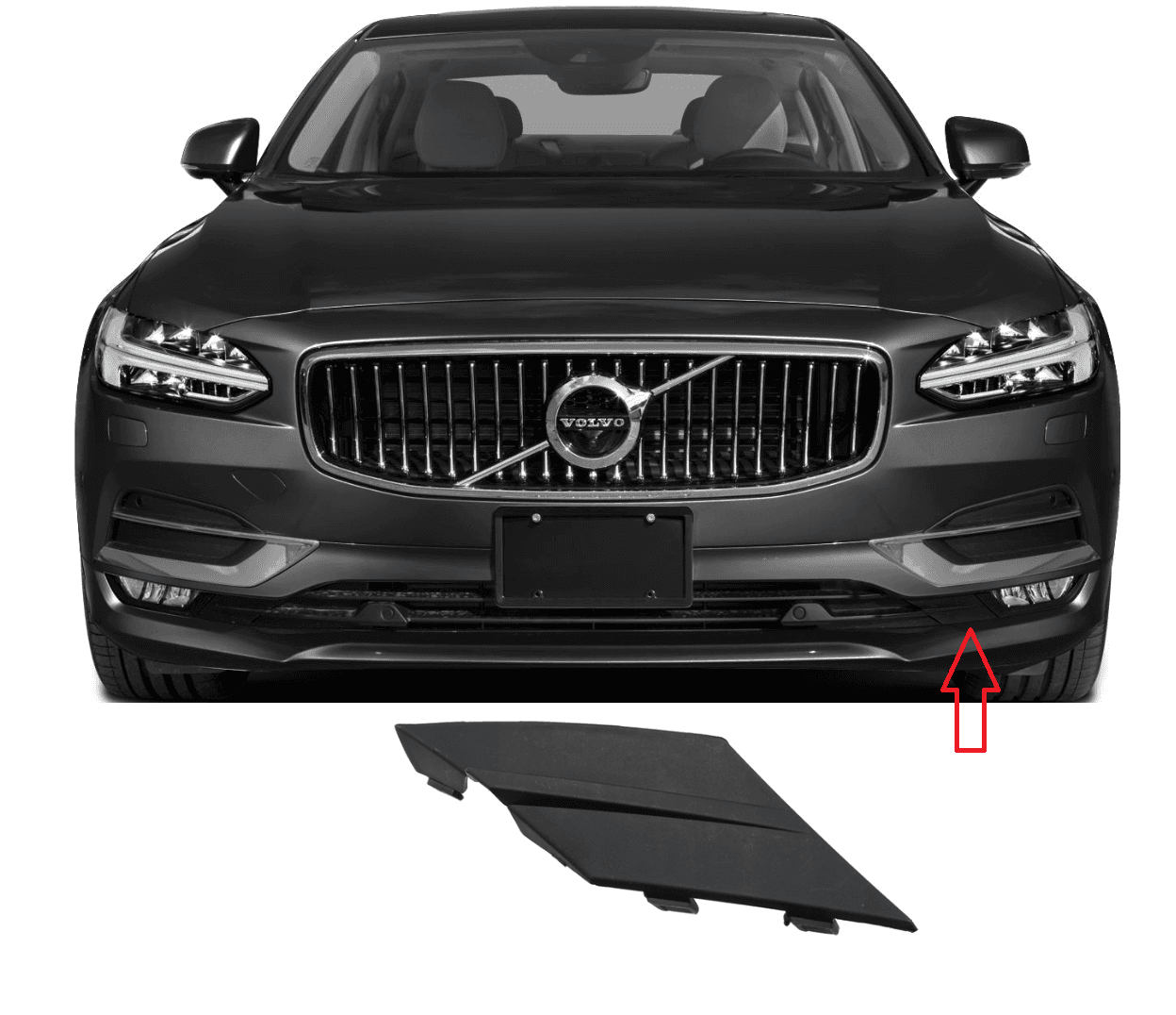 S90 V90 Far Yıkama Kapağı Sol 2017-2020