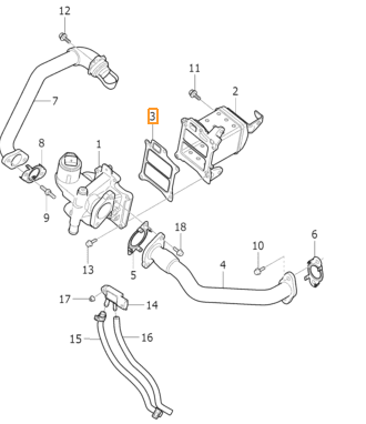S60/V60/S80/V40/XCV70/XC60 D4204TX Egr Soğutucu Contası
