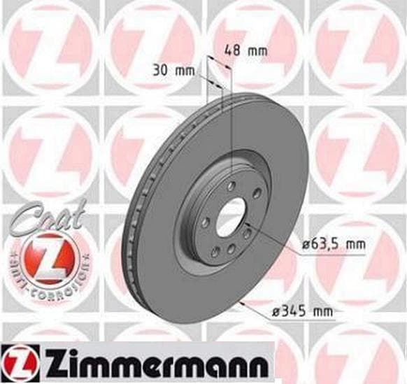 S60 V60 XC40 XC60 XC90 S90 V90 Ön Fren Diski 18 İnç (345mm)