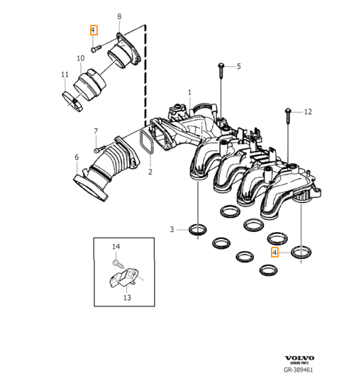 C30 S40 V50 S80 V70 Emme Manifold Oringi 29.5 mm 1.6 Dizel (Euro 4)