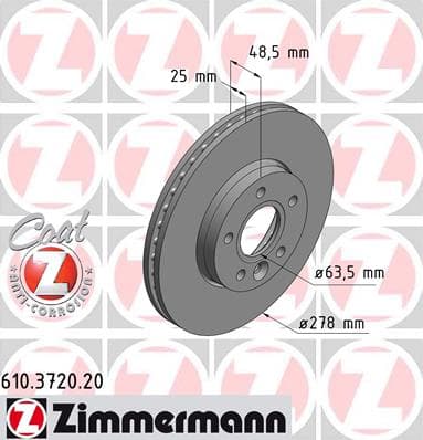 V40 2013- FREN DİSKİ ÖN 15 İNÇ (278 mm)