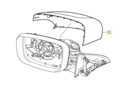 XC60 2009-2013 AYNA KAPAĞI SAĞ KROM R DESIGN NİKEL KAPLAMA