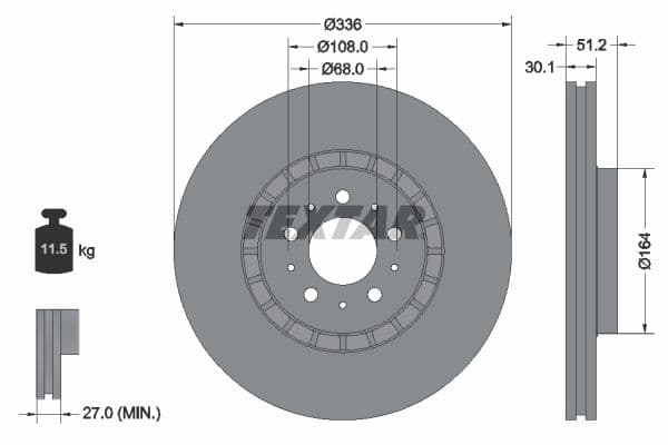 XC90 Ön Fren Diski 2003-2014 ( 17.5 İnç 336mm)