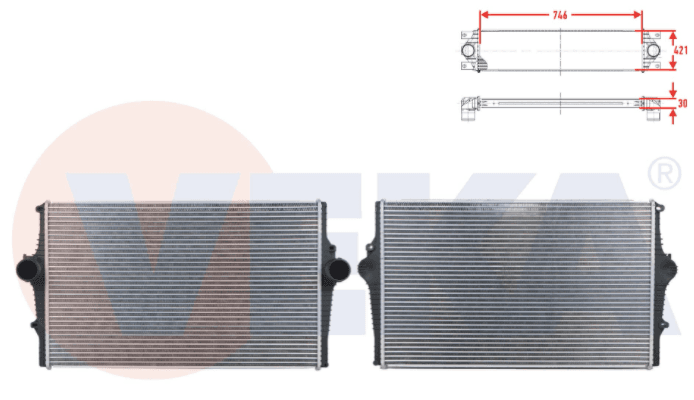 S60 V70 XC70 S80 Turbo Radyatörü Intercooler D5-T5-T6 2003-2010