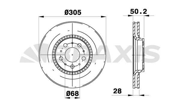 S60 S80 V70 XC70 Ön Fren Diski 16 Inç (305 mm)